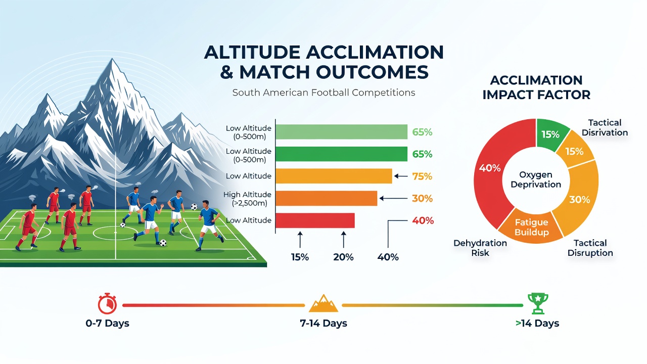 Coaches reviewing altitude training data ahead of a Copa Libertadores away fixture