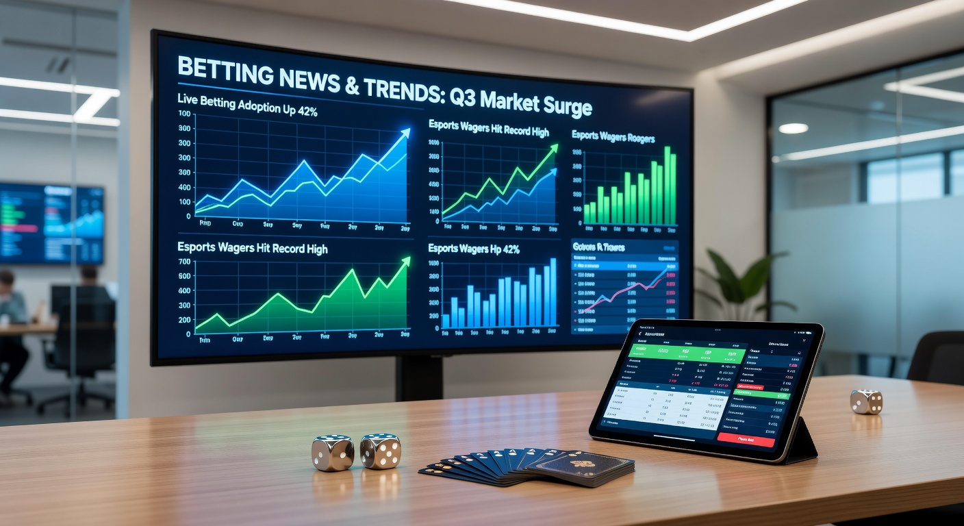 Graph showing New Jersey sports betting revenue trends with March 2026 highlighted in green amid fluctuating handle lines