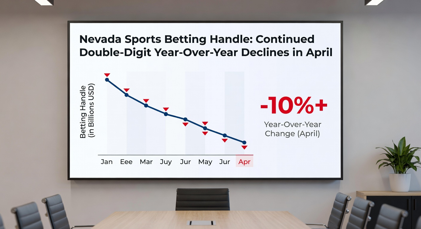 Close-up of a bustling New Jersey sportsbook floor with digital screens displaying March 2026 odds and revenue stats overlaid