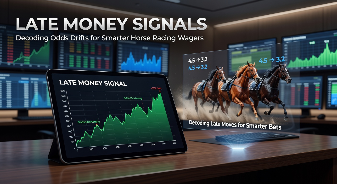 Graph illustrating late-stage odds movements in a major horse race, showing sharp drifts and steams on favorites and longshots