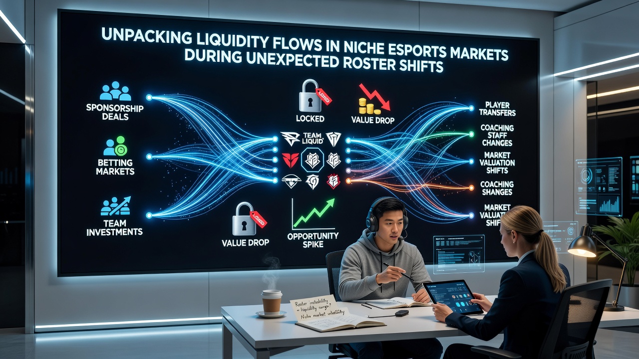 Chart showing capital redistribution after esports roster announcements in secondary markets